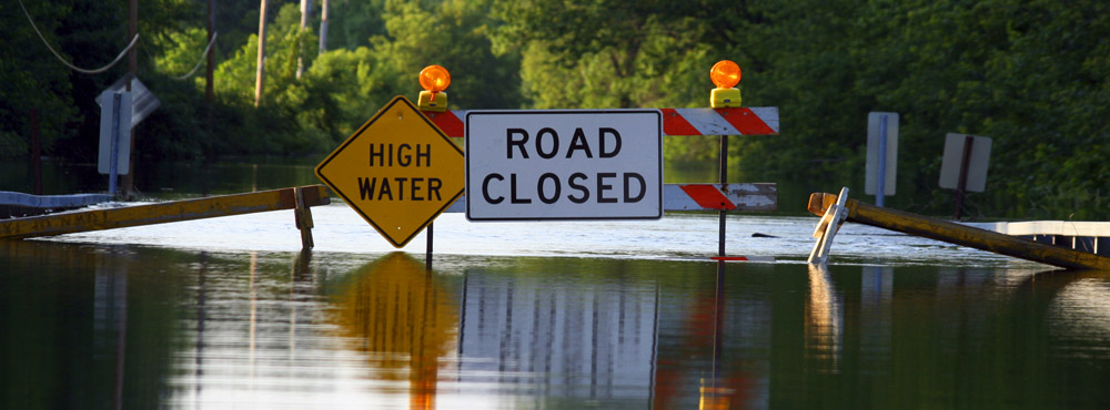 Flooded road